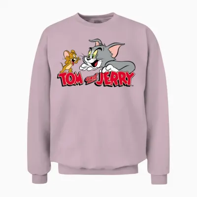 Tom and Jerry Catch Me Unisex Sweatshirt - Light Pink