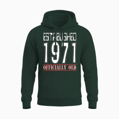 1971 Official Old White Unisex Hoodie - Forest