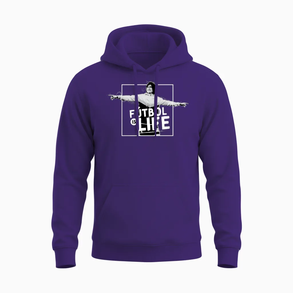 Ted Lasso Fútbol Is Life with Dani Rojas Unisex Hoodie in Purple