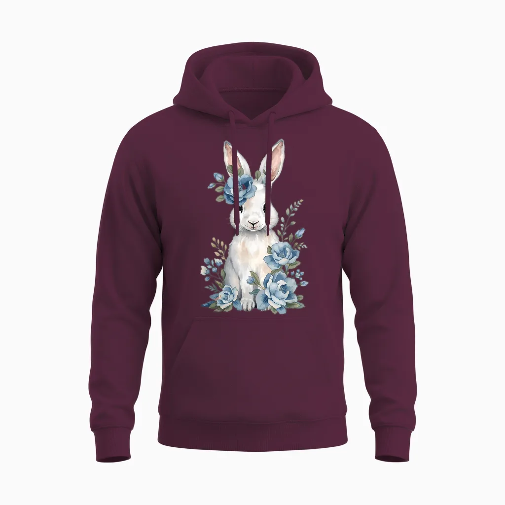 Kaninchen, Hasenohren, Osterhasen Kostüm, Osterdeko, Ostern Unisex Hoodie in Maroon