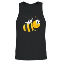 Funny Bee Unisex Tank Top - Black – 2