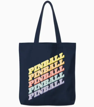 Pinball Retro Tote Bags - Navy