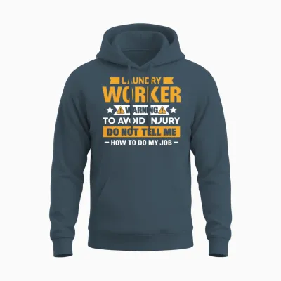 Laundry Worker Funny Laundry Attendant Unisex Hoodie - Dark Heather