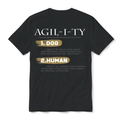 Agility Dog Training Unisex T-Shirt - Black