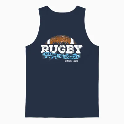Rugby Sport Unisex Tank Top - Navy