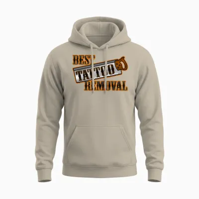 Saw Is the Best Tattoo Removal, Funny Tattoo Unisex Hoodie - Sand