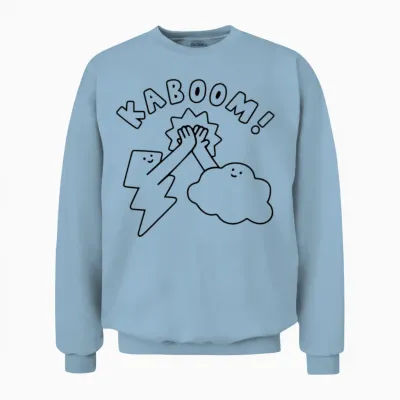Thunderclap Unisex Sweatshirt - Light Blue