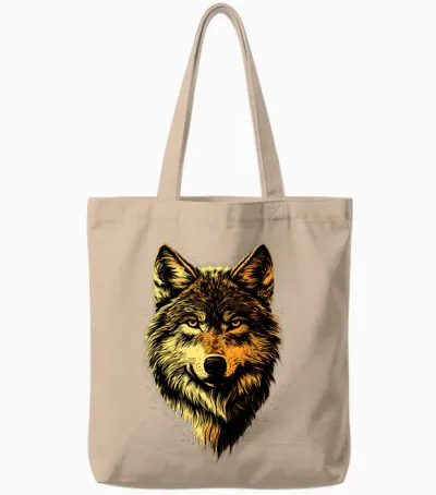 Loup Motif J'aime Les Loups Meute De Loups Loup Sauvage Manche Longue Tote Bags - Natural
