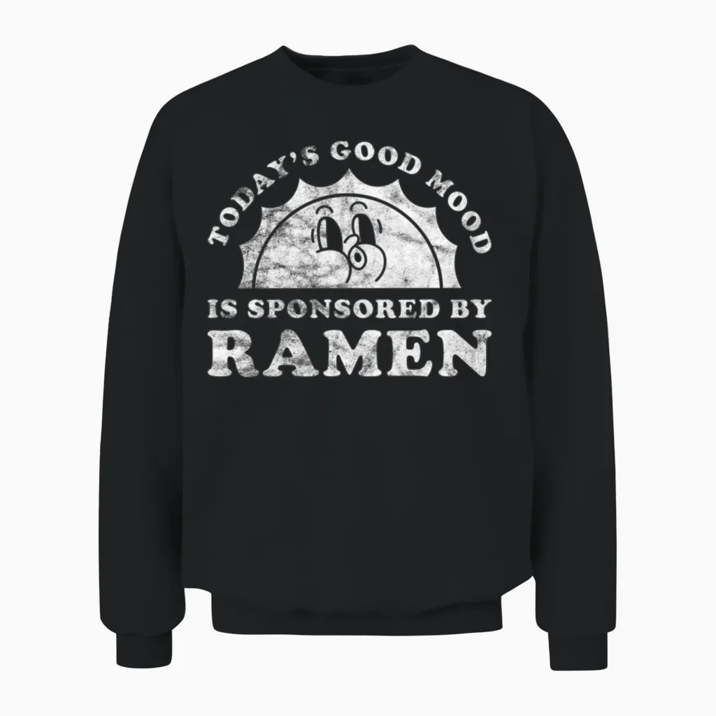 Retro Vintage Unisex Sweatshirt in Black