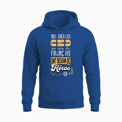 Francs-Comtois Gift Idea Humour Franche-Comté T-Shirt, Black, S Unisex Hoodie - Royal