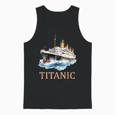 Titanic Vintage Design Titanic Expert Titanic Boys Girls T-Shirt, Black, S Unisex Tank Top - Black