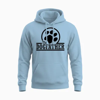 The Dogfather Unisex Hoodie - Light Blue