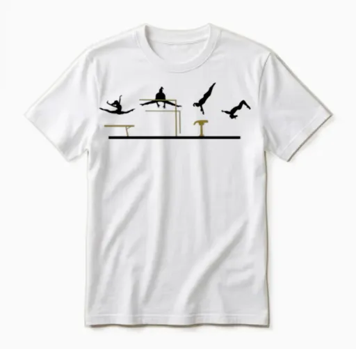 Gymnastics, Gymnast Unisex T-Shirt in White