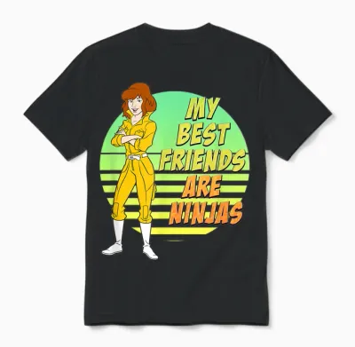 April O'neil - My Best Friends Are Ninjas Unisex T-Shirt - Black