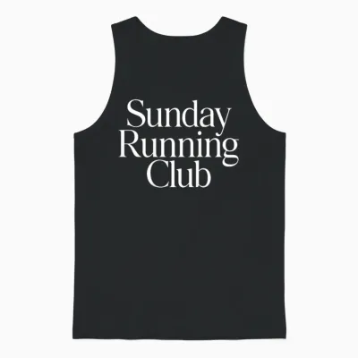 Sunday Running Club X Jogger Jogging Runner Fitness Gym Back Unisex Tank Top - Black