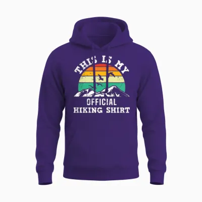 Hiker This Is My Offficial Hiking Unisex Hoodie - Purple