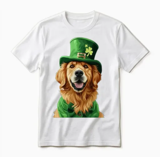 Golden Retriever Unisex T-Shirt in White