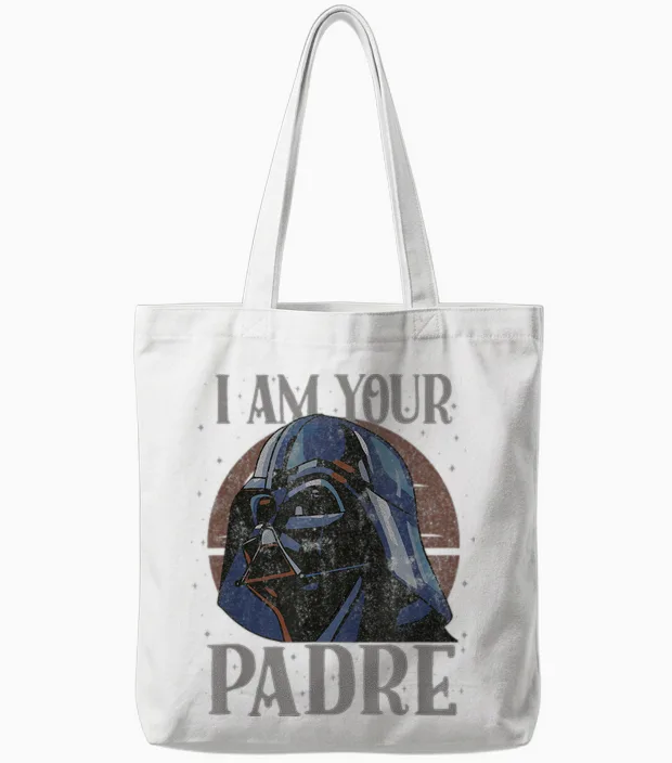 Star Wars Darth Vader I Am Your Padre Father’s Day Tote Bags in White