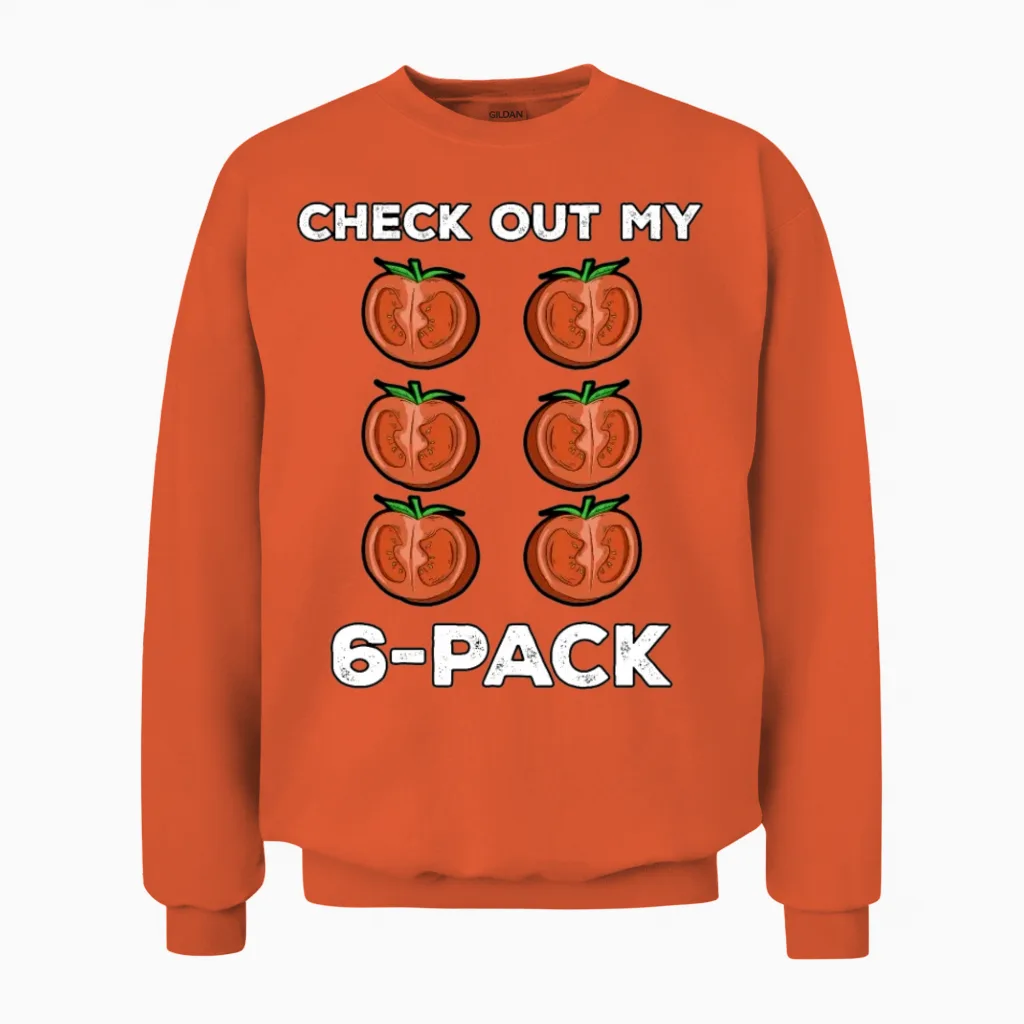 Funny Tomato Outfit Unisex Sweatshirt in Orange
