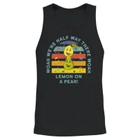 Lemon on a Pear Funny Unisex Tank Top - Black – 2