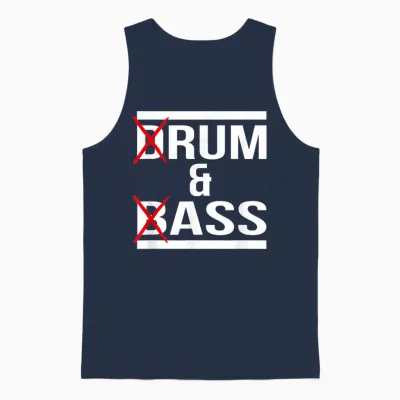 Drum and Bass Unisex Adult T-Shirt Black S Unisex Tank Top - Navy