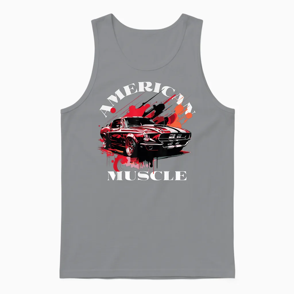 Klassisches Amerikanisches Muscle-Car Unisex Tank Top in Sport Grey