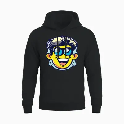 Cartoon Funny Men Unisex Hoodie - Black