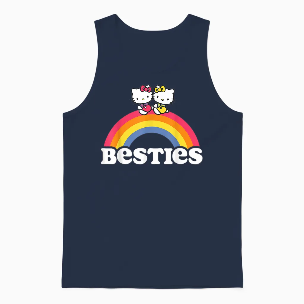 Hello Kitty and Mimmy Besties Unisex Tank Top in Navy