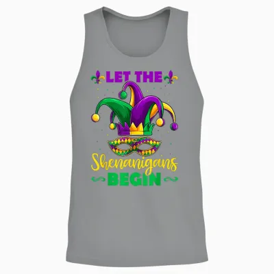 Let the Shenanigans Begin Mardi Gras Children Men Women Unisex Tank Top - Sport Grey