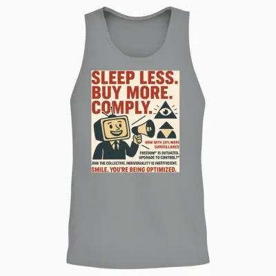 Satirical Surveillance Protest Design Unisex Tank Top - Sport Grey