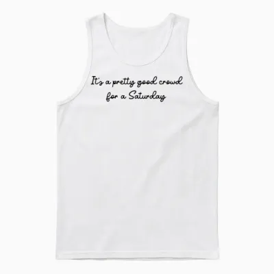 The Piano Man Lyric Unisex Tank Top - White
