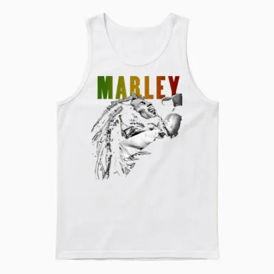 Bob Marley Rastaman Vibrationsgewaschen Unisex Tank Top - White