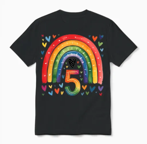 I'm Already 5 Years Old - Cute Birthday Design Unisex T-Shirt - Black