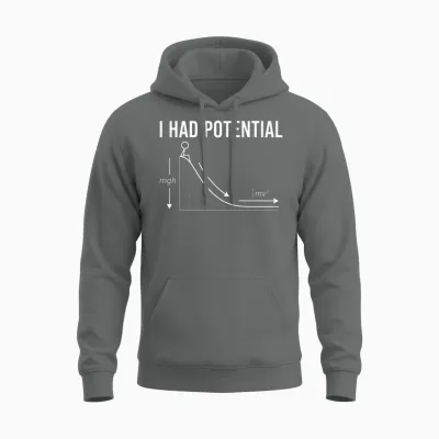 I Had Potential Physics Formula Energy Science Humour Nerd Unisex Hoodie - Graphite Heather