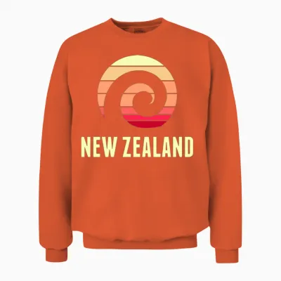 Retro New Zealand Unisex Sweatshirt - Orange