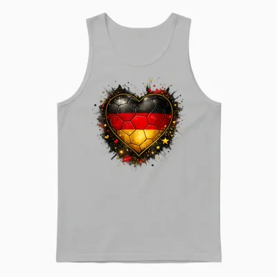 Deutschland Herz Deutschland Flagge Damen Herren Kinder Unisex Tank Top - Ash