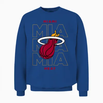 Nba - Miami Heat Stacked City Logo Unisex Sweatshirt - Royal