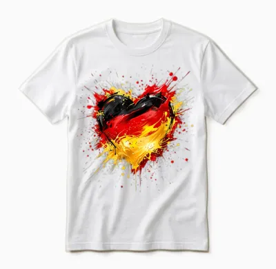 Deutschland Herz Unisex T-Shirt - White