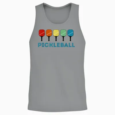 Funny Pickleball Retro Vintage Unisex Tank Top - Sport Grey