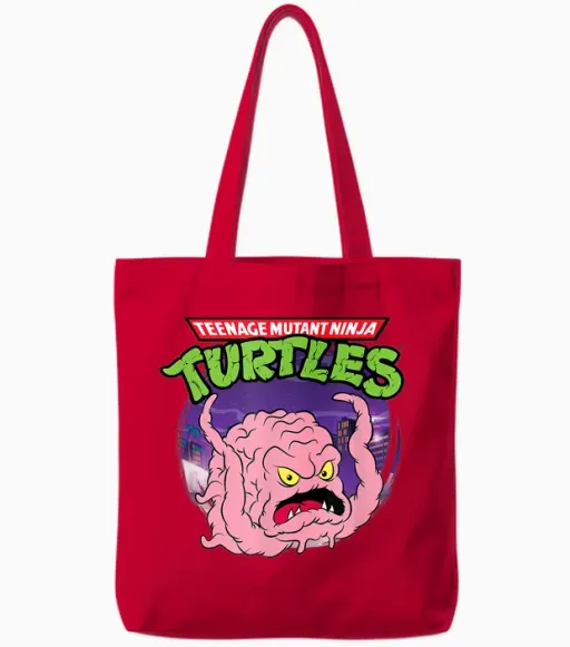 Mademark X Teenage Mutant Ninja Turtles - Original Teenage Mutant Ninja Turtles Krang Alien Creation Tote Bags - Red