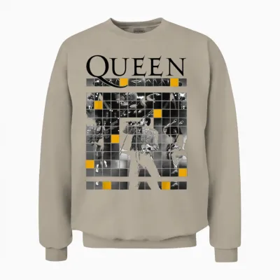 Queen Official Live Concert Blocks Unisex Sweatshirt - Sand