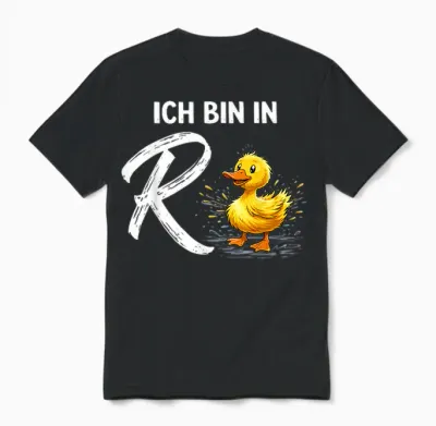 T-Shirt with German Text "ich Bin in R Ente - Rente X" [german Language] Unisex T-Shirt - Black