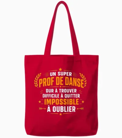 Humour Homme Départ Professeur Danse Super Prof De Danse Tote Bags - Red