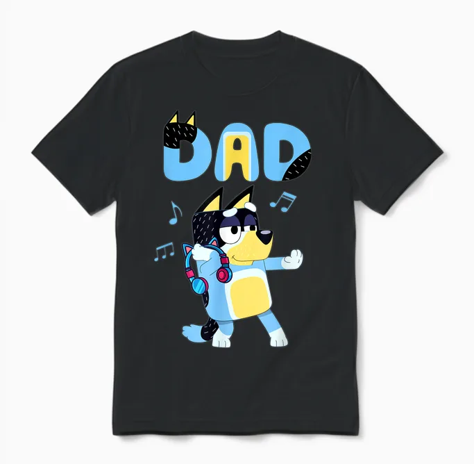 Mens Dad Love Dad Father's Day Daddy Gift Unisex T-Shirt in Black