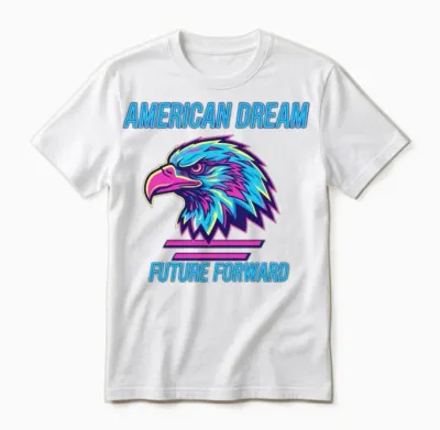 Neon Eagle American Dream Unisex T-Shirt - White