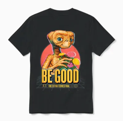 E.t. the Extra-Terrestrial Retro Be Good T-Shirt, Black, S Unisex T-Shirt - Black