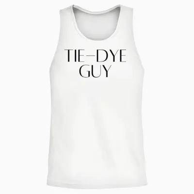 Tie Dye Guy Unisex Tank Top - White