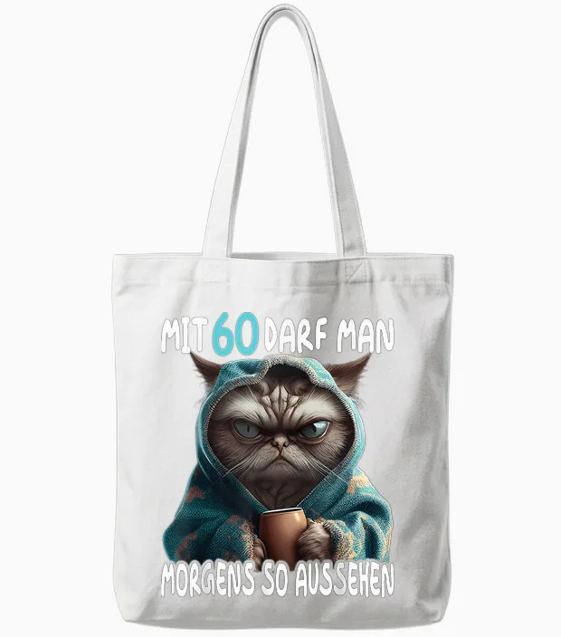 60 Geburtstag Frau Mann Mit 60 Jahre Darf Man So Aussehen Tote Bags in White