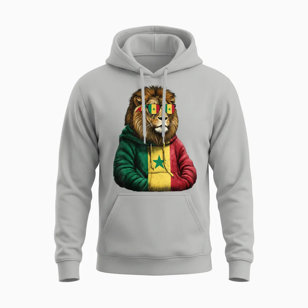 Senegal Flag Senegalese Pride Unisex Hoodie in Ash