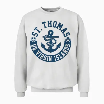 Saint Thomas Unisex Sweatshirt - White